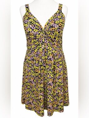 NWT Derek Heart Floral Twist Front Sundress XL Y2K Cottagecore